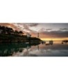 Reflets du couchant sur l'eau calme de Doëlan