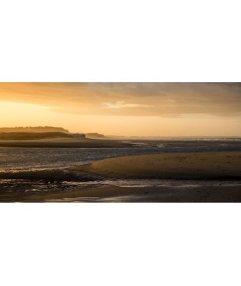 Coucher de soleil doré sur la plage du Pouldu