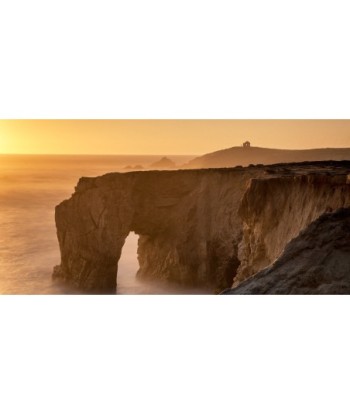 Arche de Port-Blanc au coucher du soleil — Côte sauvage de Quiberon