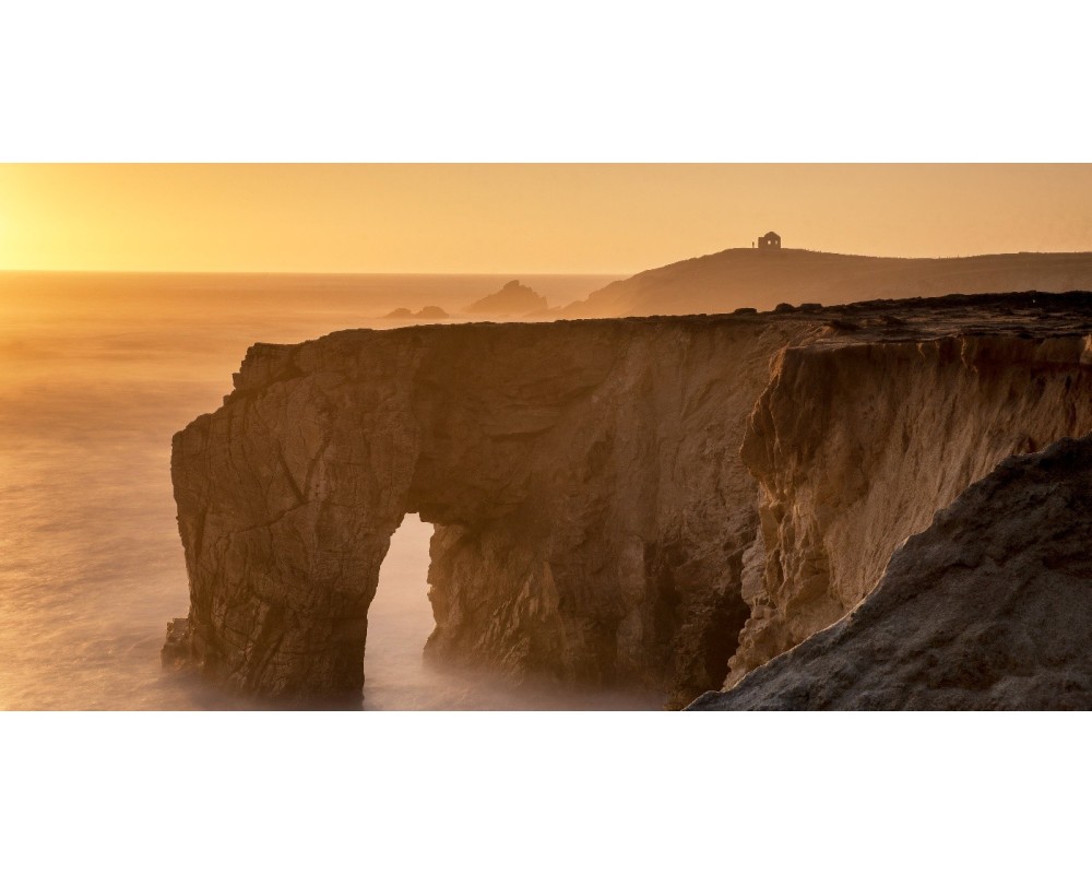 Arche de Port-Blanc au coucher du soleil — Côte sauvage de Quiberon