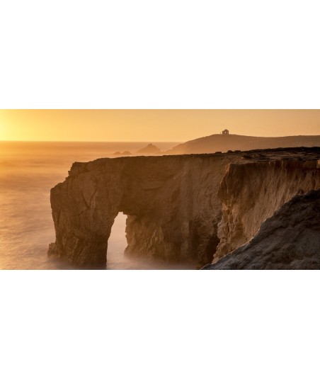 Arche de Port-Blanc au coucher du soleil — Côte sauvage de Quiberon