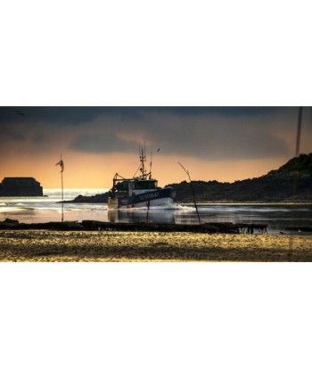 Bateau sur le Belon au coucher du soleil