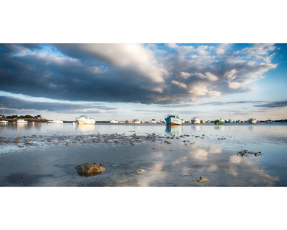 Reflets du ciel sur la plage de Fort-Bloqué