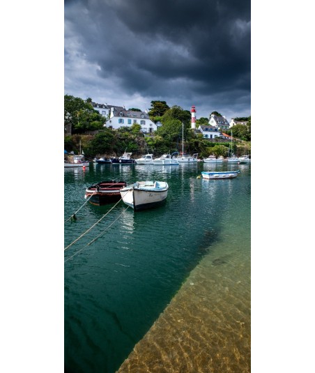 Port de Doëlan, eau turquoise et cale de pierre