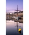 Vieux gréement à quai, port de Saint-Malo au crépuscule