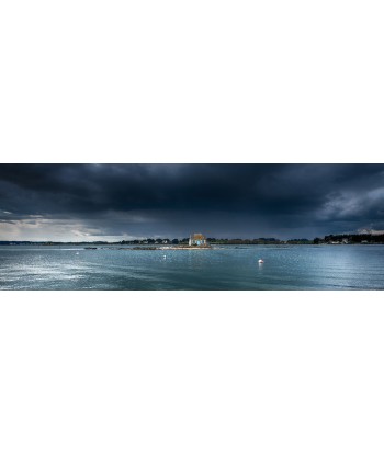 Saint-Cado sous l'orage, panoramique sur la rivière d'Étel