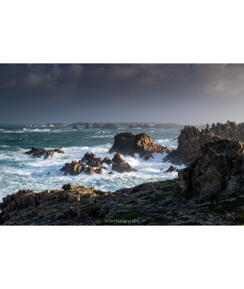 Tempête Ciarán, côte rocheuse d'Ouessant