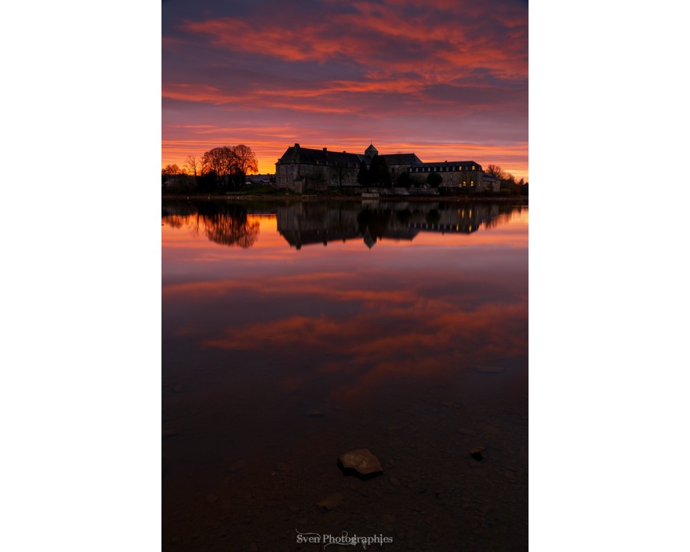 Étang de Paimpont, reflet du couchant