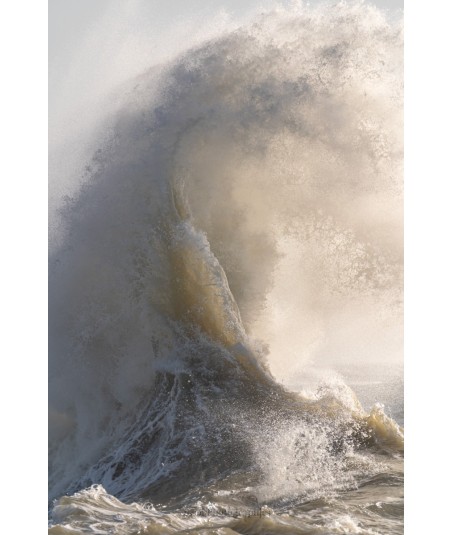 Tempête Henk, vague en voile à Lomener