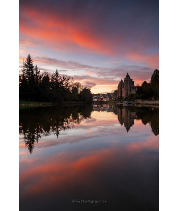 Josselin, ciel rose et...