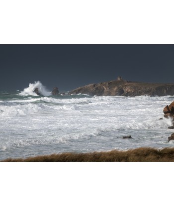Tempête Louis, mer blanche sur la Côte sauvage