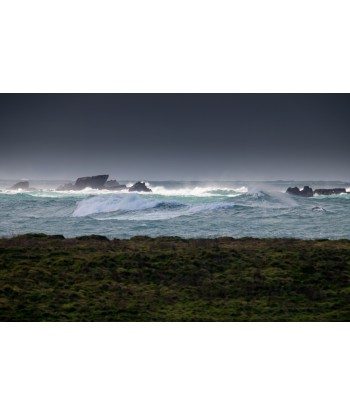 Porspoder, mer blanche sous un ciel de tempête — mars 2024