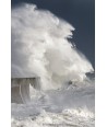 Tempête Herminia, mur d'écume au-dessus de Lesconil