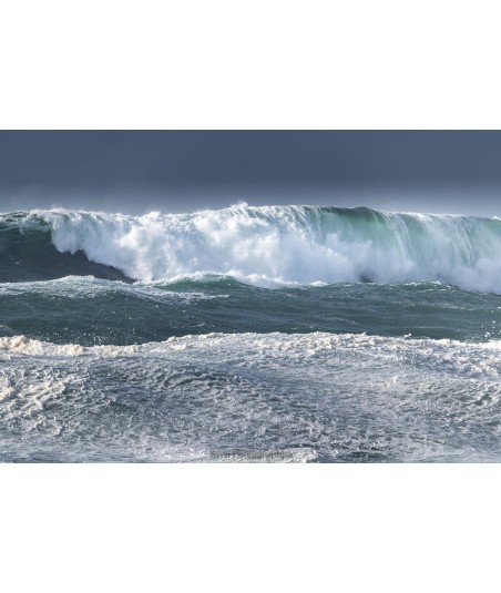 Tempête Herminia, rouleaux au large de la pointe du Raz