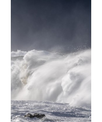 Tempête Herminia à la pointe du Raz, mer en furie