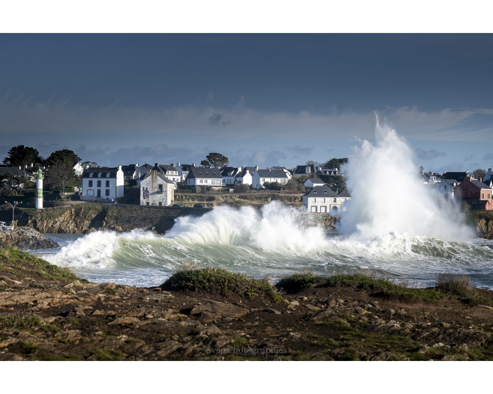 Tempête Éowyn, le port de Doëlan sous les assauts de la mer