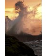 Tempête Floriane, panache d'écume doré à Doëlan
