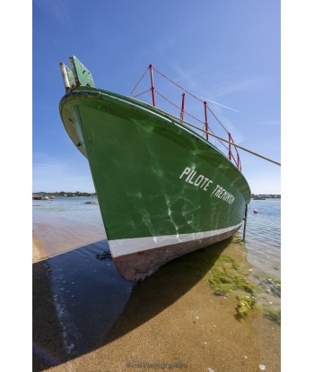 Proue du bateau pilote vert...