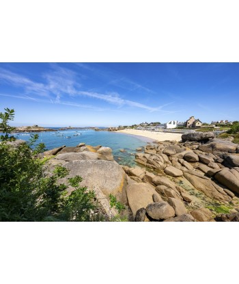 Rochers de granite rose et...