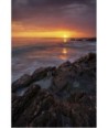 Coucher de soleil sur les rochers déchiquetés de la pointe de Trévignon