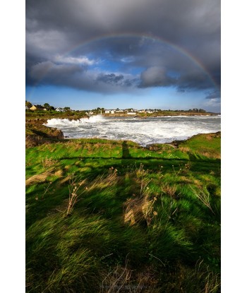 Tempête Benjamin, arc-en-ciel sur la côte de Doëlan