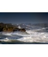 Tempête Benjamin à Doëlan, côte rocheuse sous l'écume