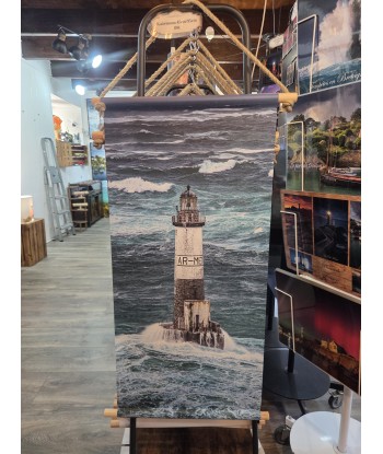 Kakemono phare d'Ar-Men dans la tempête – 45 × 95 cm
