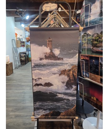 Kakemono phare de la Vieille dans les vagues – 45 × 95 cm