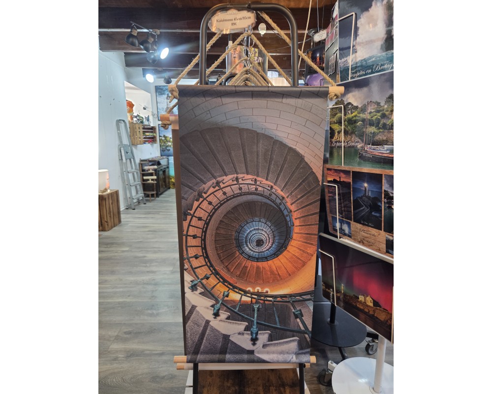 Kakemono phare d'Eckmühl, spirale de l'escalier – 45 × 95 cm