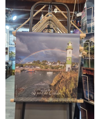 Kakemono Doëlan, arc-en-ciel et phare vert – 45 × 50 cm