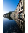 Quimperlé — Les quais engloutis sous un ciel d'azur trompeur