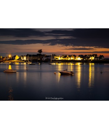 Île-Tudy à l'heure bleue – reflets dorés sur l'estuaire