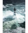 Ar-Men — Vue verticale sur la tour assaillie par les vagues vert émeraude