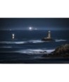 Phare de la Vieille de nuit — Pose longue sur le raz de Sein illuminé
