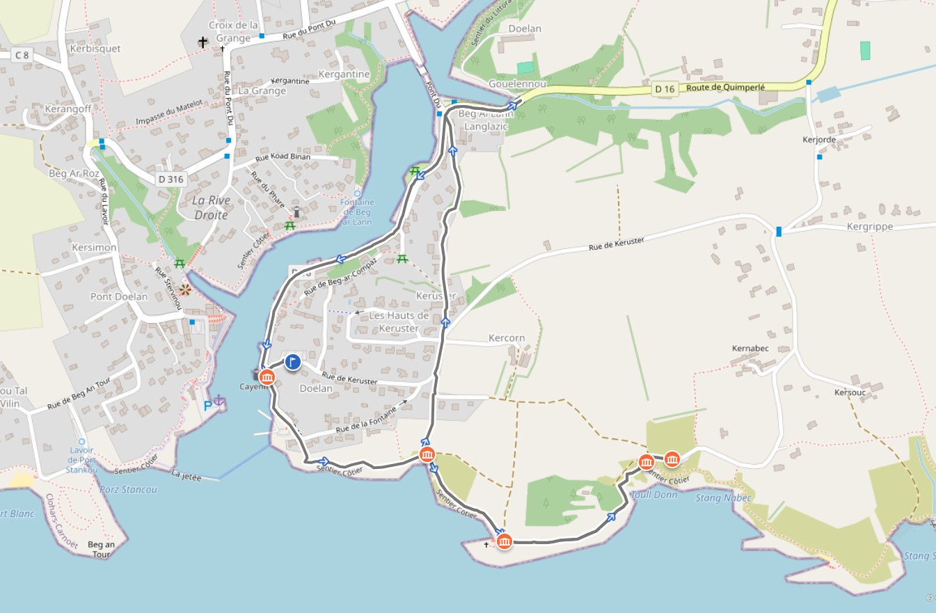Parcours patrimoine Doëlan rive gauche