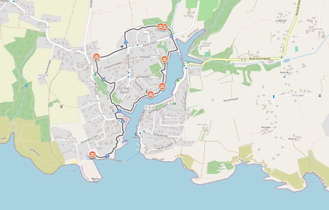 Parcours patrimoine Doëlan rive droite