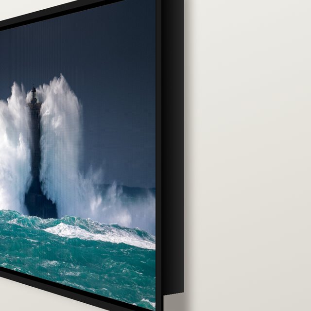 Caisse américaine noire, vue de l'angle du tirage